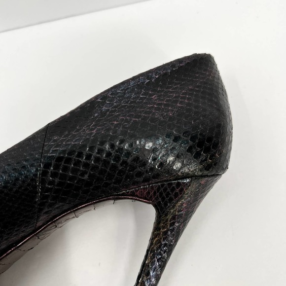 BRIAN ATWOOD Shoes Womens 9.5 Iridescent Ferguson Metallic Snake Platform Pump - Picture 7 of 12